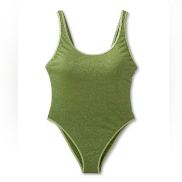 NWT- FE Noel Metallic High Leg Cheeky One Piece Swimsuit XL - Picture 3 of 8